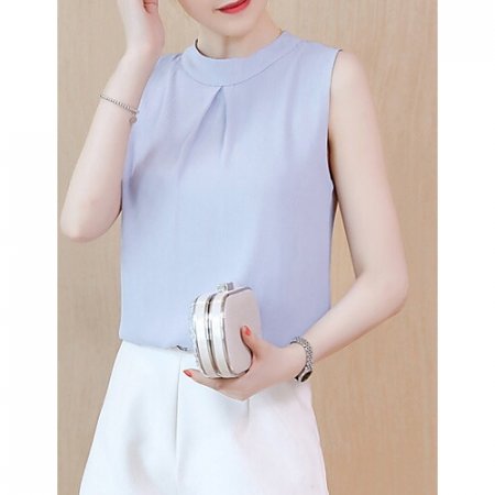 Women slim shirt, solid color casual shirt