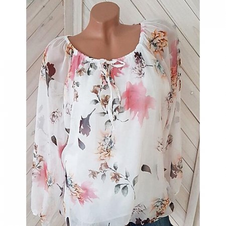 Women daily loose shirt, floral
