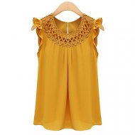 Women daily basic clothing, solid color ruffle