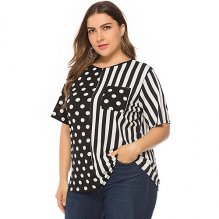 Women casual basics, polka dot lace, stripes