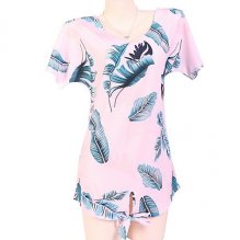 Women shirt, floral V-neck slip