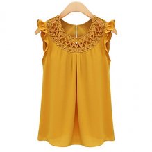 Women daily basic clothing, solid color ruffle