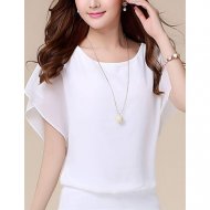Women daily shirt, solid color, casual shirt