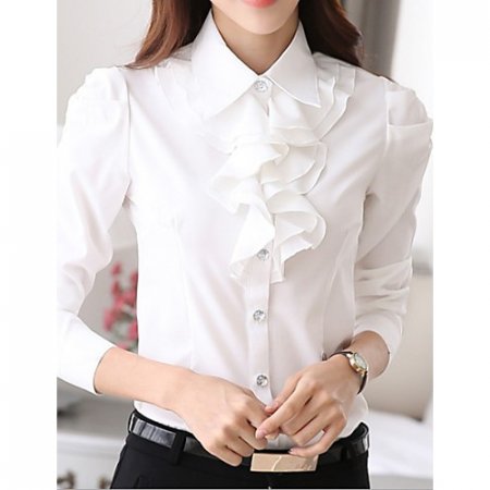 Women daily blouse, solid color