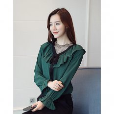 Women daily basic clothing, solid color ruffle