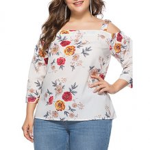 Women comfortable shirt, floral strap