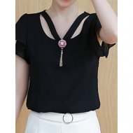 Women daily shirt, solid color
