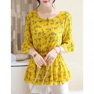 Women shirt cotton shirt, floral