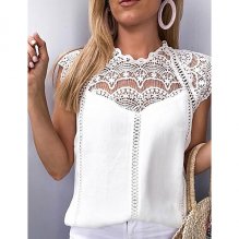 Women sexy shirt, solid color lace, chiffon