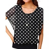 Women daily blouse, polka dot lace
