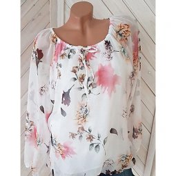 Women daily loose shirt, floral