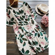 Women shirt basic comfortable loose shirt, flower rose, high waist, sexy