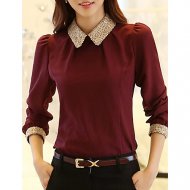 Women casual, everyday weekend chic shirt, solid color shirt