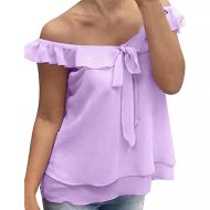 Women everyday tops, solid color ruffles, chiffon, fashion strapless