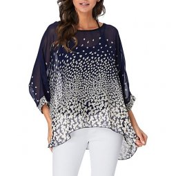 Women casual and comfortable women shirts, polka dot flowers, flowers, leopard prints